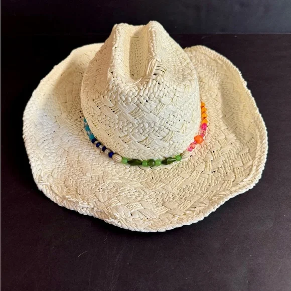 NWT Anthropologie x San Diego Hat Co.-Cream Coastal Cowgirl Boho Hat. - Picture 5 of 9